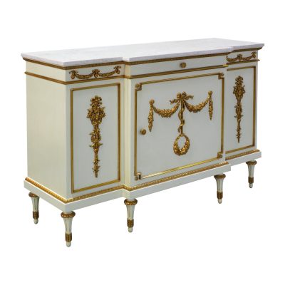 Louis XVI White lacquer with gold accents Sideboard