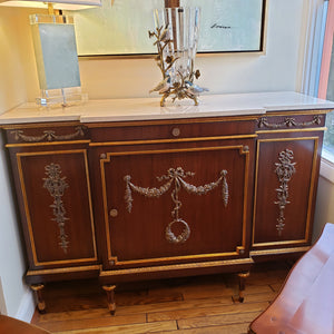 Louis XVI Mahogany Sideboard with Gold Accents