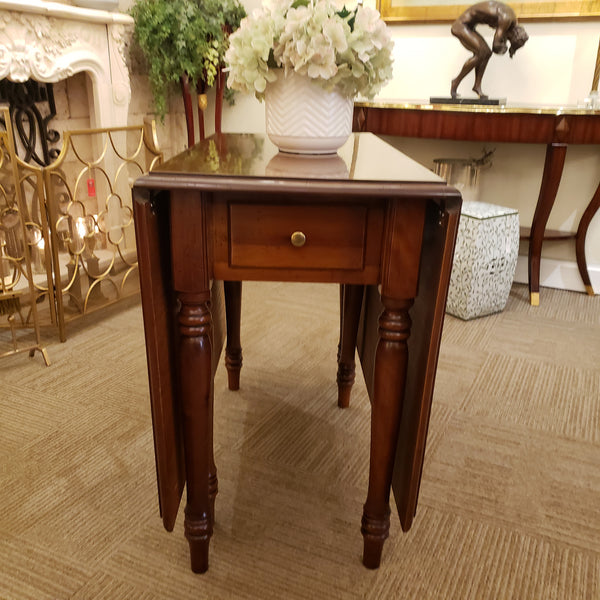 Louis Philippe Table A Volets with Two Drawer - Cherry Deco