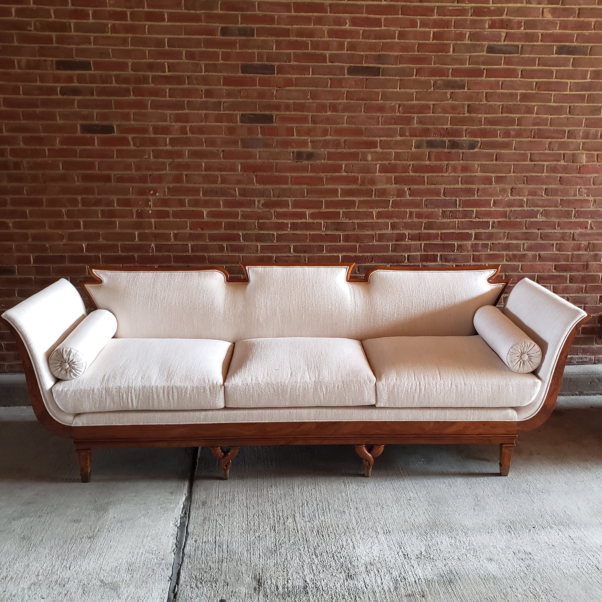 Art Deco Ash Sofa - White